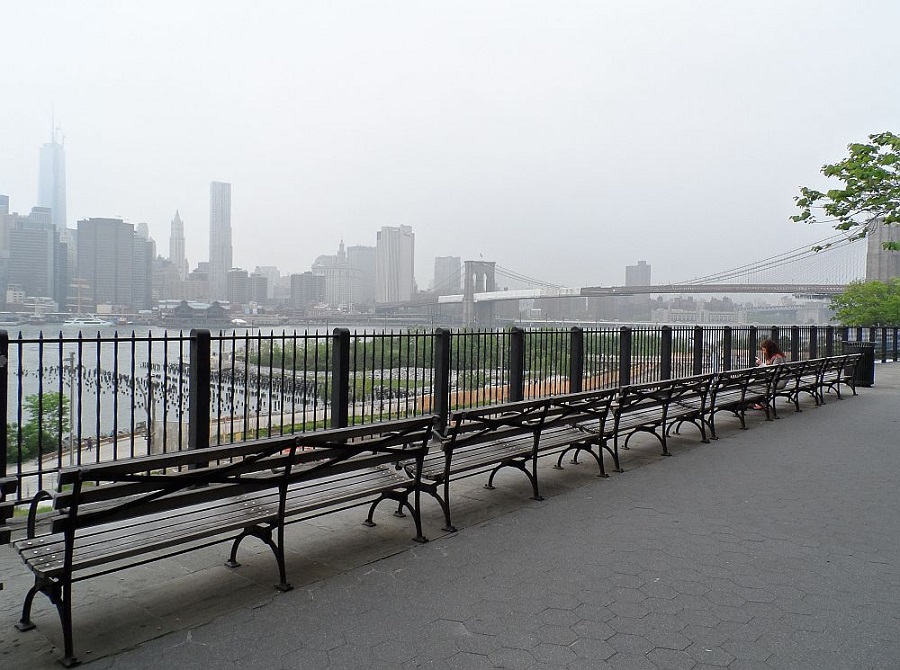 Brooklin mit Blick auf Manhattan